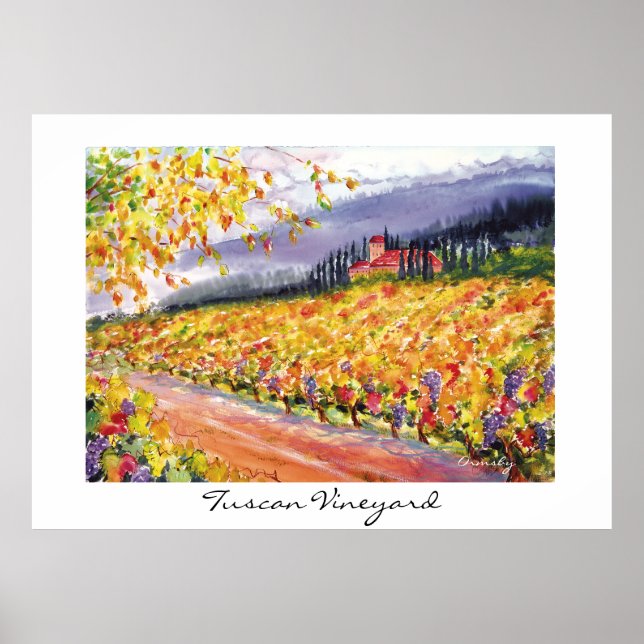 Vignoble toscan - affiche (Devant)