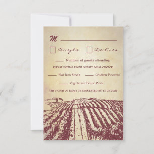 Vignoble toscan Vignoble Mariage RSVP Cartes