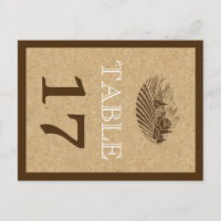Vignoble vintage et liège mariage numéro de table