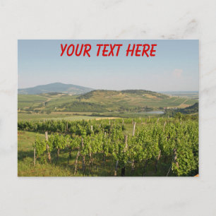 Vignobles de Tokaj, carte postale personnalisable 