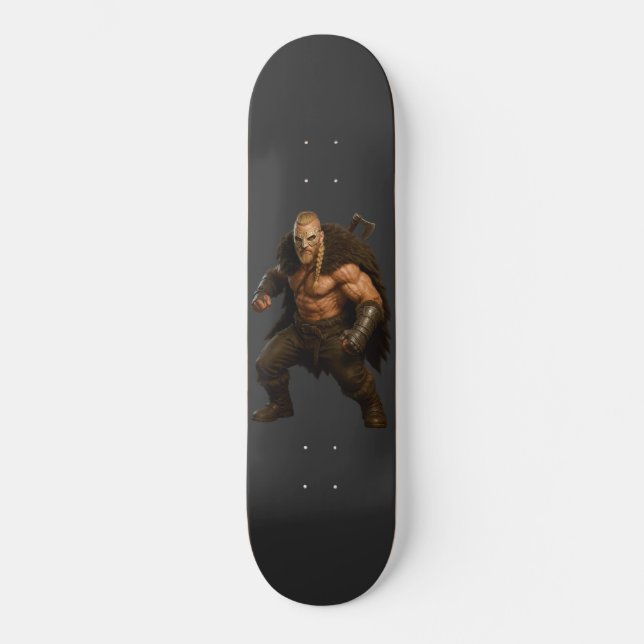 Viking Barbarian Hero Skateboard (Recto)
