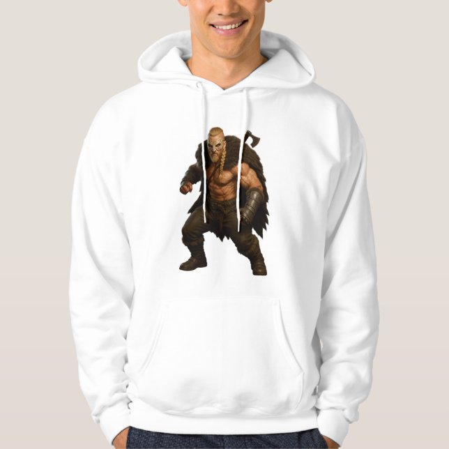 Viking Barbarian Hero Sweat à capuche (Devant)