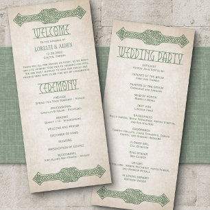 Viking Celtic Gamer Wedding Programme