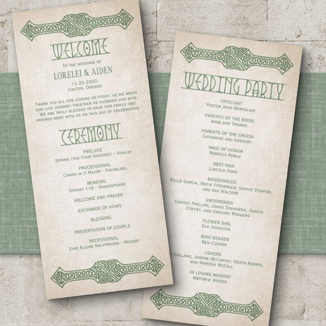 Viking Celtic Gamer Wedding Programme (Créateur téléchargé)