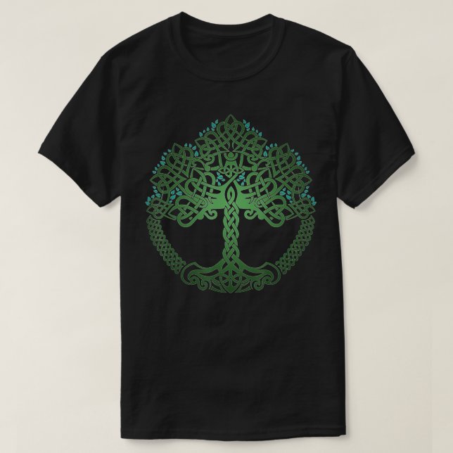 VIKING CELTIC KNOTWORK TREE OF LIFE TSHIRT (Design devant)