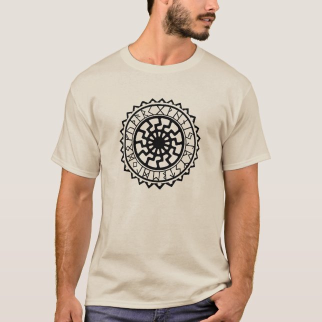 Viking Rune Calendar Sun T-Shirt (Devant)