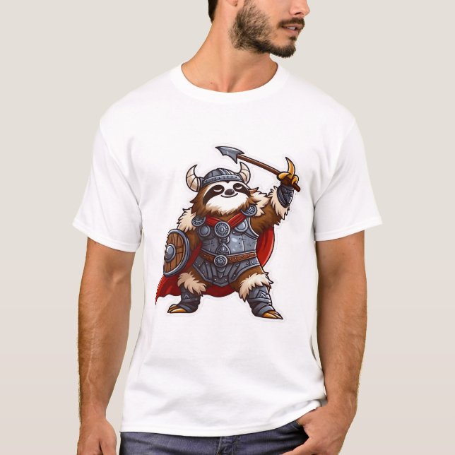 viking sloth Oversized T-Shirt (Devant)