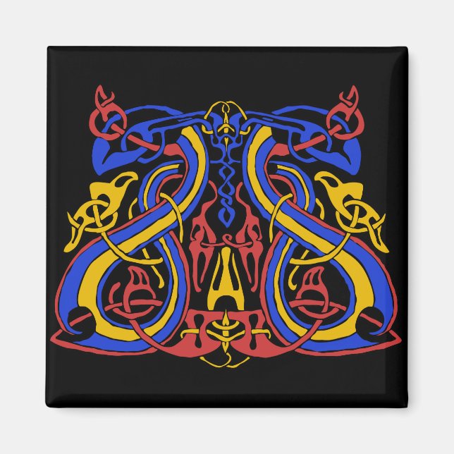 Viking tri couleur, aimant (Devant)