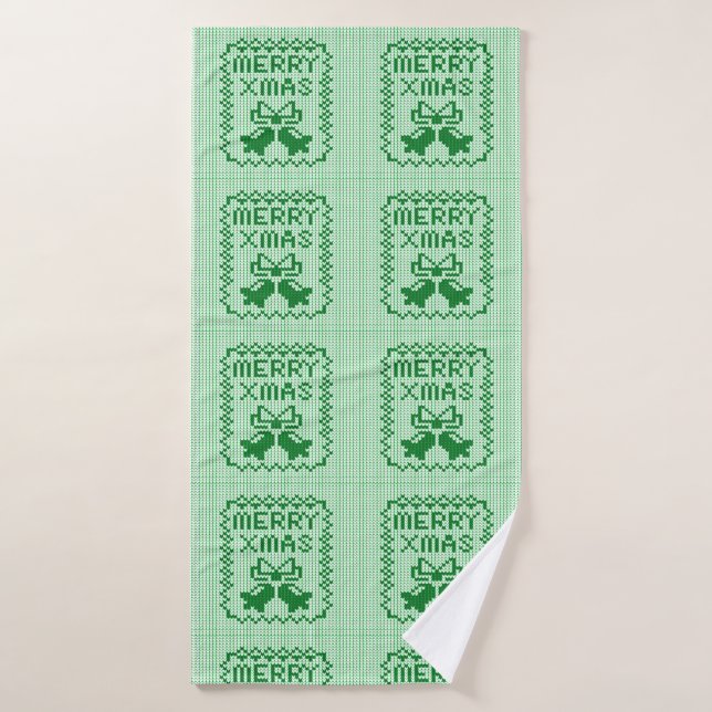 Vilain chandail motif sonneries cloches et Joyeux  (Serviette de bain)