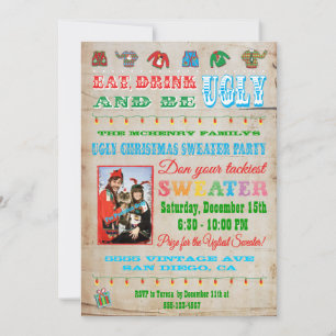 Vilain Sweater Photo Invitations