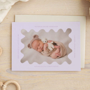 Vilain violet Faire-part de naissance photo