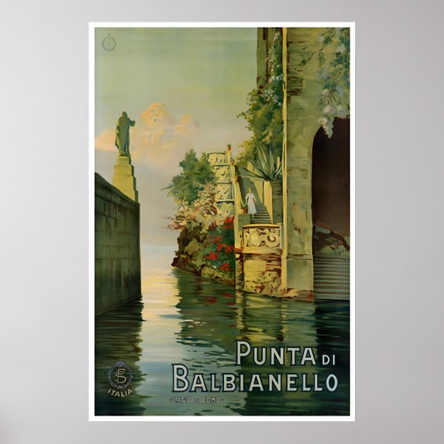 Villa del Balbainello Lac de Côme Affiche Italien (Devant)