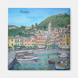 Village de bord de la mer de Portofino - aimant