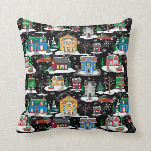 Village de Noël Imprimer Coussin de vacances