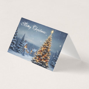 Village de Noël paisible avec des lumières