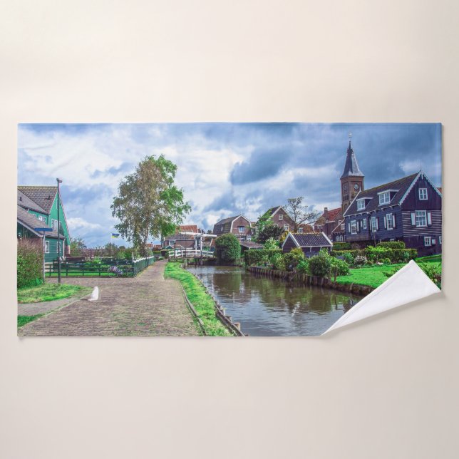 Village de pêcheurs traditionnel Marken, Pays-Bas (Serviette de bain)