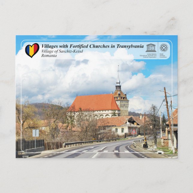 Village de Saschiz-Keisd UNESCO carte postale (Devant)