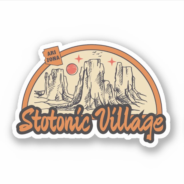 Village de Stotonic, Arizona  Autocollant (Devant)