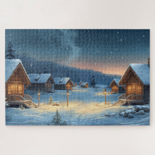 Village d'hiver nordique Puzzle