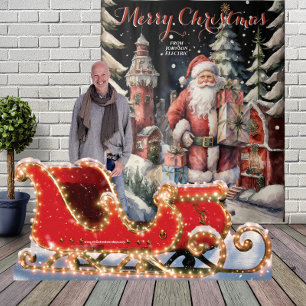 Village du Père Noël Joyeux Noël Tapisserie suspen