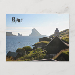 Village féroïen de Bøur : Carte postale