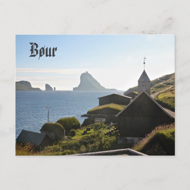 Village féroïen de Bøur : Carte postale (Devant)
