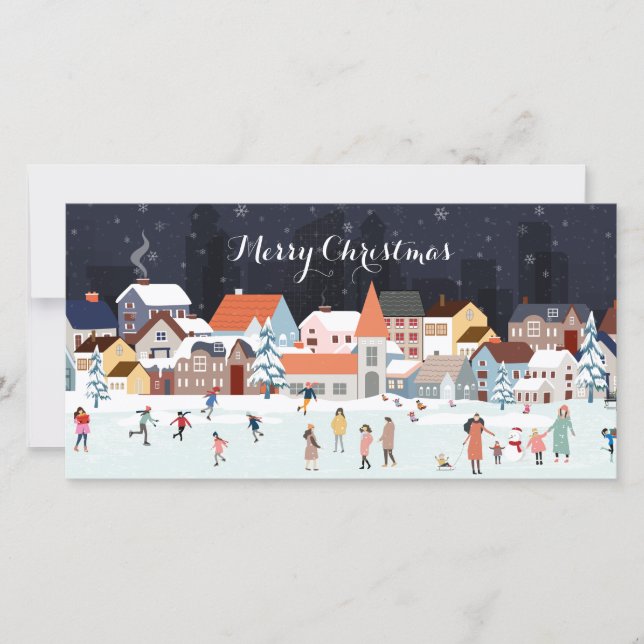 Village hiver de Noël avec photo (Devant)