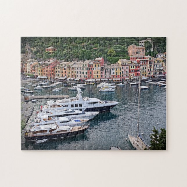 Village italien de port - puzzle de Portofino (Horizontal)