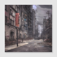 Ville abandonnée | Monde Dystopique post-apocalypt
