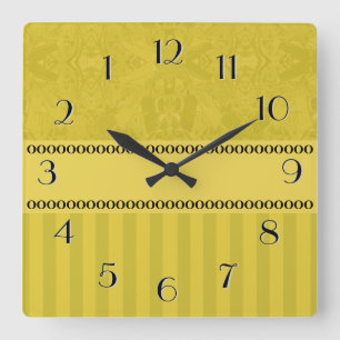 Ville Abstrait à l'envers Horloge Gold avec des ba