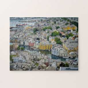 Ville Alesund, puzzle de Nouveau d'art de la