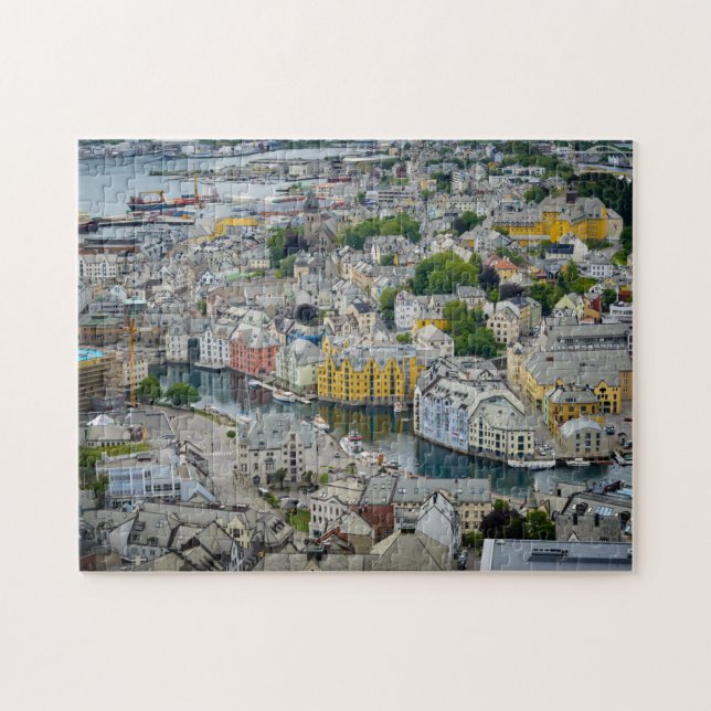 Ville Alesund, puzzle de Nouveau d'art de la (Horizontal)