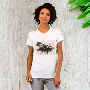 Ville Bâtiments Dessin T-shirt femme