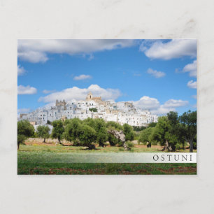 Ville blanche Ostuni, Puglia bar carte postale