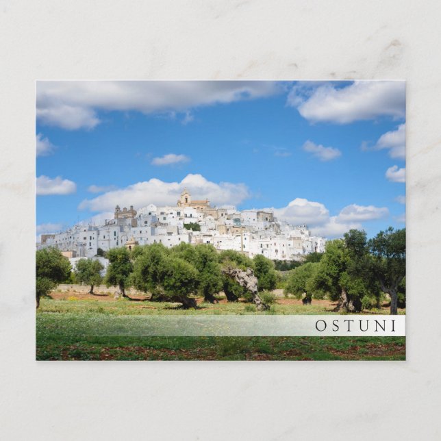 Ville blanche Ostuni, Puglia bar carte postale (Devant)