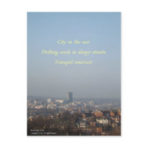 Ville dans la carte postale Sun Haiku