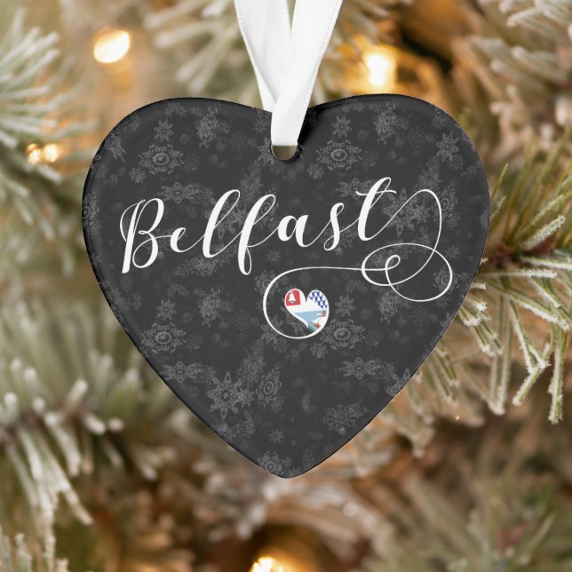 Ville de Belfast Drapeau dans le coeur (Arbre)