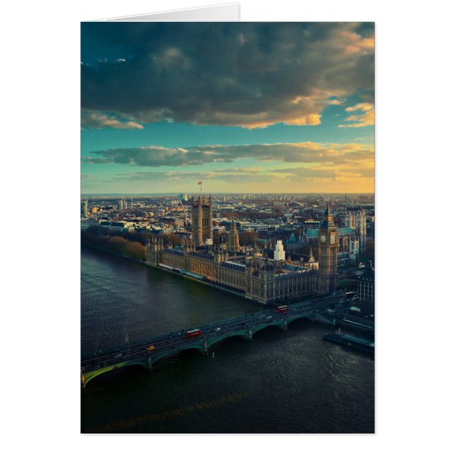 Ville de Londres avec coucher de soleil (Devant)