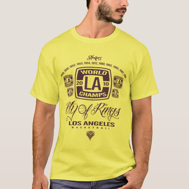 Ville de Los Angeles de T-shirt d'anneaux (Devant)