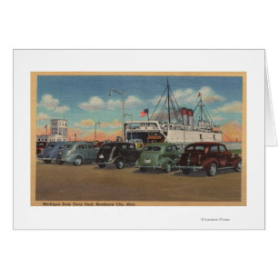 Ville de Mackinaw, MI - vue de dock de ferry