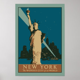 Ville de merveille de New York d'art déco de