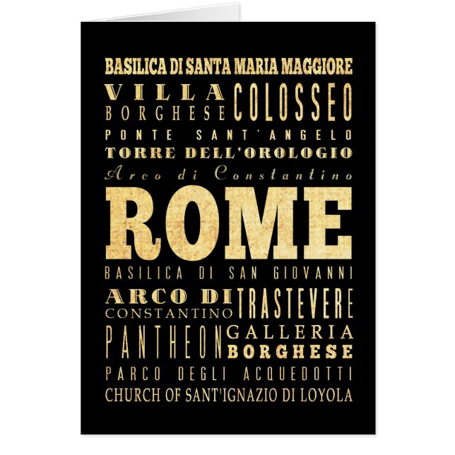 Ville de Rome d'art de typographie de l'Italie (Devant)