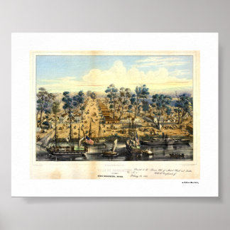Ville de Sacramento, 1849. Affiche