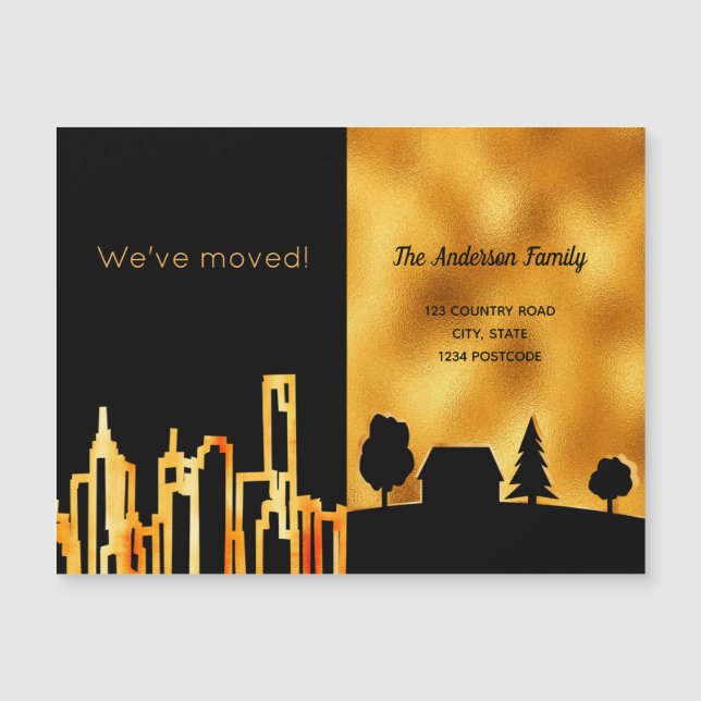 Ville d'or noir pays où nous avons déménagé (Devant)