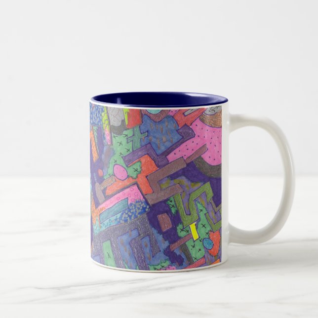 Ville en ruines, Mug Art Abstrait (Droit)