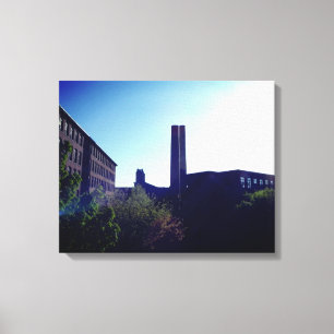 VILLE INDUSTRIELLE DE LOWELL EN TOILE IMPRIMÉE SUR