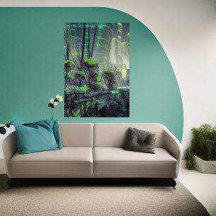 Ville morte abandonnée   AI Art Poster
