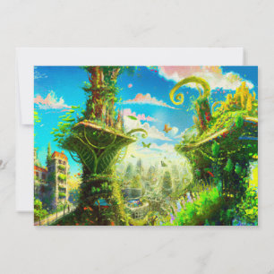 Ville Plante colorée futuriste, Art généré par l'I