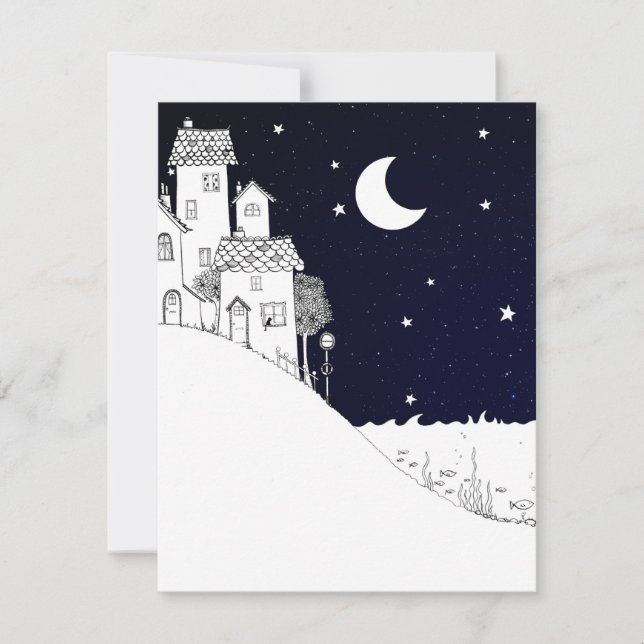 Ville portuaire - invitations et annonces (Devant)