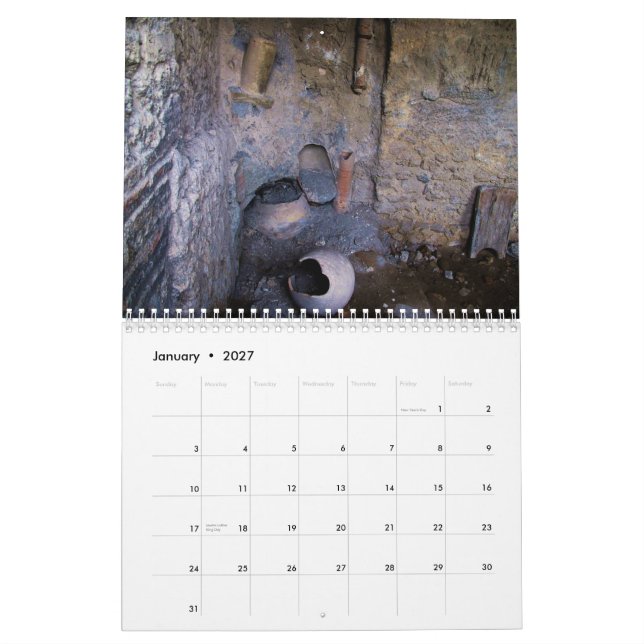 Ville romaine antique - calendriers de Pompeii (Jan 2027)
